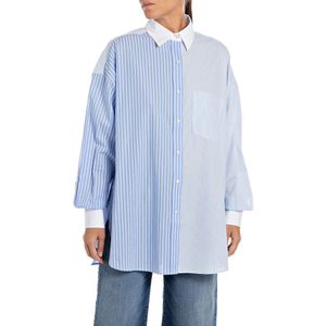 Replay W2136.000.10338 Long Sleeve Shirt Blauw S Vrouw