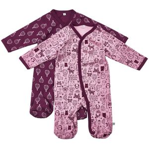 Pippi Buttons 2 Pack Pyjama Paars 0 Months