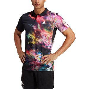 Adidas Mel Frl Short Sleeve Polo Zwart S Man
