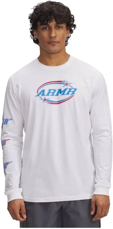 Under Armour - Stacked Stars - Functioneel Shirt - Blauw Lichtgrijs Rood Wit