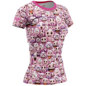 Otso Emoji Classic Pink Short Sleeve T-shirt Roze L Vrouw
