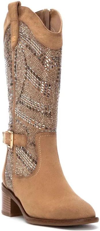 Xti - 14432103 - Cowboylaarzen - Zwart - Ritssluiting - Casual