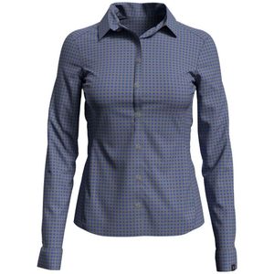 Odlo Kumano Check Long Sleeve Shirt Blauw XS Vrouw