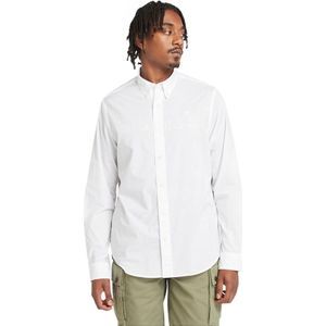 Timberland Solid Poplin Long Sleeve Shirt Wit M Man