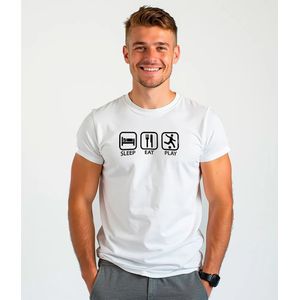 Kruskis Sleep Eat And Play Football T-shirt Met Korte Mouwen