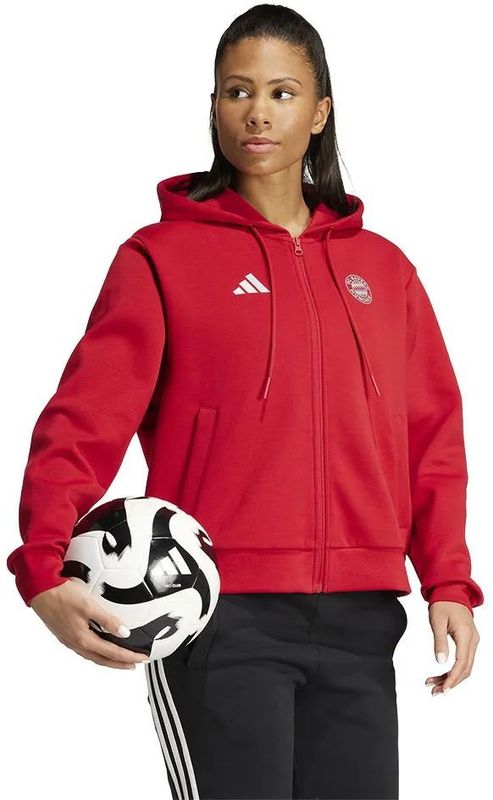 adidas - Bayern Munich - Trainingsjack - Rood/Wit - Capuchon