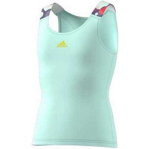 Adidas Badminton Keyhole Sleeveless T-shirt Groen 7-8 Years Jongen