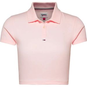 Tommy Jeans Essential Cropped Rib Korte Mouw Poloshirt