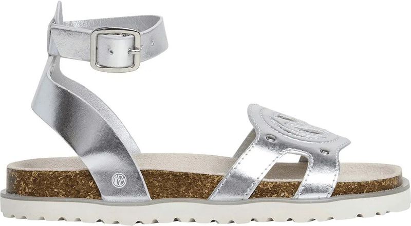 Pepe Jeans - PGS90204 - Sandalen - Zilver - Plat - Gesp - Casual