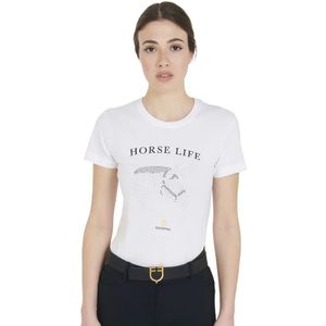 Equestro Diamonds Horse Life T-shirt Met Korte Mouwen