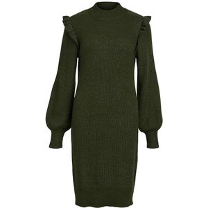 Object Malena Long Sleeve Midi Dress Groen XS Vrouw
