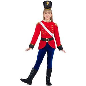 Viving Costumes Toy Soldier Jacket Hat And Meshes Junior Custom Rood 3-4 Years