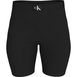 Calvin Klein Jeans Label Rib Sweat Shorts Zwart XS Vrouw