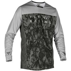 Fly Racing - Radium 70096 - Kinder MTB Shirt - Donkergrijs Camo/Grijs