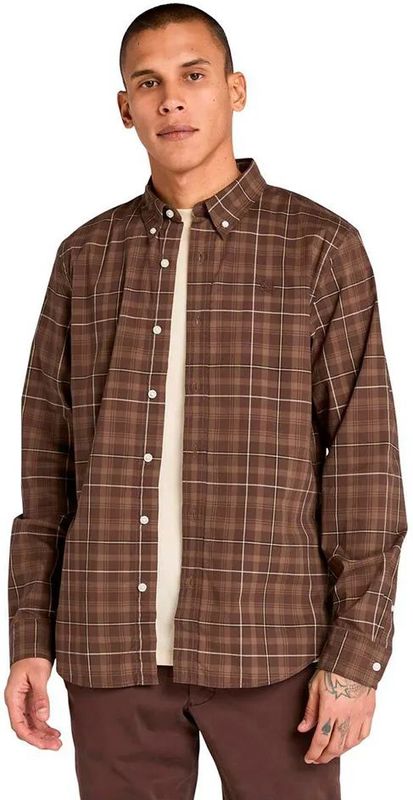 Timberland - Stretch Poplin Check - Overhemd - Katoen - Lange Mouwen