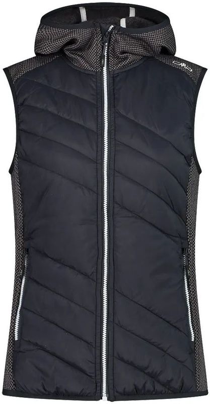 CMP - Hybride Hoodie Vest - Dames - Met Vaste Capuchon - Sportieve Snit