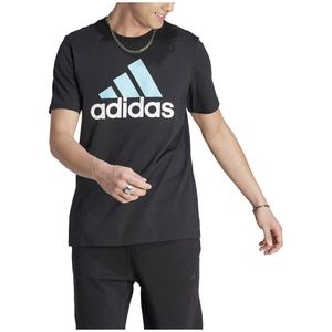 Adidas Essentials Single Big Logo Short Sleeve T-shirt Zwart S / Regular Man