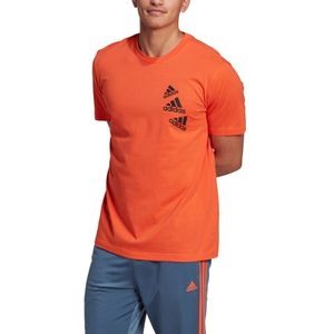 Adidas Essentials Brand Love Short Sleeve T-shirt Oranje M Man