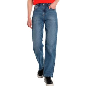 Spijkerbroek - Marineblauw - Katoen - Casual - Hoog Model