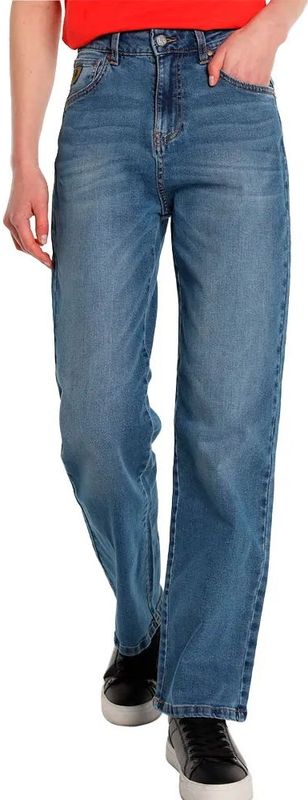 Spijkerbroek - Marineblauw - Katoen - Casual - Hoog Model