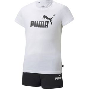 Puma Logo Short Sleeve T-shirt Wit 9-10 Years Meisje
