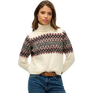 Dames col roulé jacquard trui Superdry