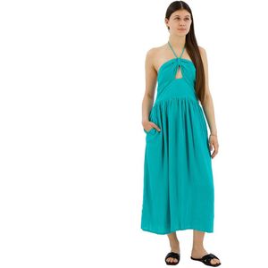 Superdry Cut Out Sleeveless Midi Dress Groen M Vrouw