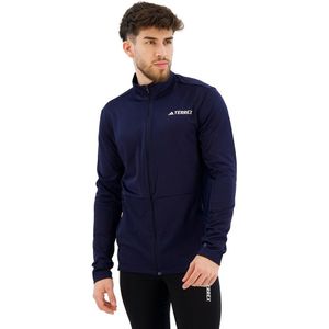 Adidas Mt Fleece Full Zip Sweatshirt Blauw L Man
