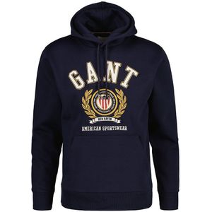 Gant Crest Hoodie Refurbished Blauw M Man