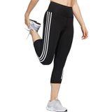 Adidas - Optime TrainIcons 3 Stripes - Leggings - Zwart - Driekwart Lengte
