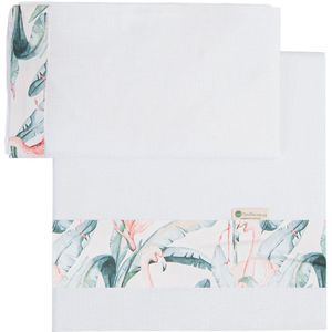 Bimbidreams Flamingo 3 Pieces Set Sheets For Maxi 80x140 Cm Beige