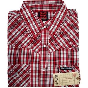 Independent The Ranch Red Check Overhemd Met Lange Mouwen