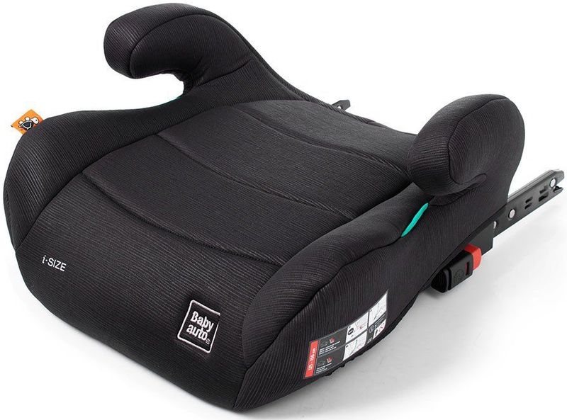 Babyauto Nauna | Stoelverhoger | Zitverhoger | Autozitje | Booster van 7 tot 12 Jaar | 22 tot 36 kg | Zwart
