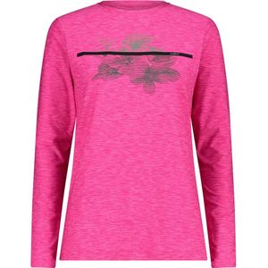 CMP - Dames-T-shirt - Lange Mouwen - Rekbaar Jersey - Op de Natuur Geïnspireerde Print