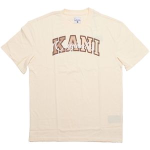 Karl Kani Serif Originator Short Sleeve Shirt Beige XL Man