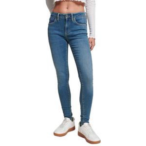 Superdry Vintage Mid Rise Skinny Jeans Blauw 24 / 30 Vrouw