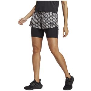 Adidas Marimekko 2 In 1 Shorts Bruin,Zwart XS Vrouw