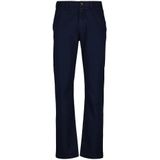 Gantvoor mannen. 1505228 Gestructureerde Slim Fit Chino Broek met Textured Worked Textuur (29), Casual, Katoen, Biologisch katoen