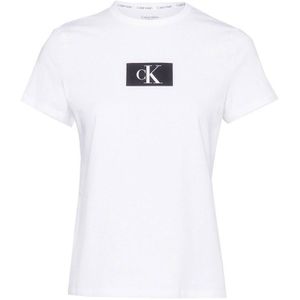 Calvin Klein Underwear 000qs6945e Short Sleeve Crew Neck Base Layer Wit M Vrouw