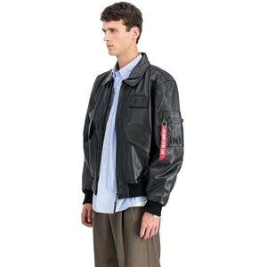 Alpha Industries Cwu Leather Jas Gerenoveerd