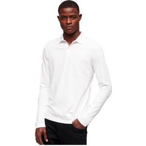 Superdry Studios Jersey Long Sleeve Polo Wit L Man