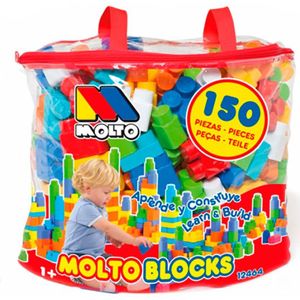Molto Bag With 150 Pieces Construction Game Veelkleurig
