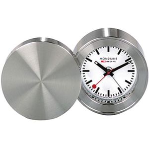 Mondaine Travel Alarm Watch Zilver 50 mm