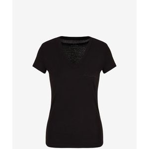 Armani Exchange 3dyt26_yj3rz Short Sleeve V Neck T-shirt Zwart XS Vrouw