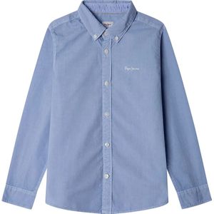 Pepe Jeans - Casual Overhemd - Blauw - 100% Duurzaam Katoen