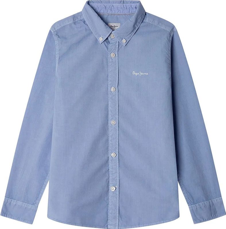 Pepe Jeans - Casual Overhemd - Blauw - 100% Duurzaam Katoen