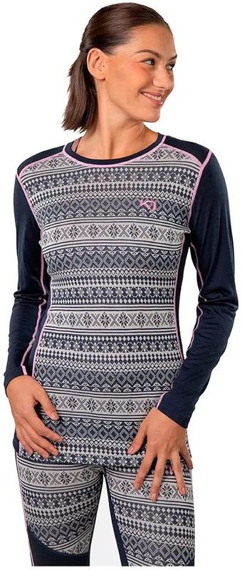 Kari Traa - Mina - Damesonderhemd - Lange Mouwen - Merino-wol en Polyester