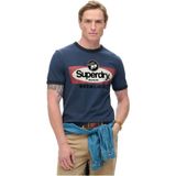 Superdry - Core Logo Ringer Workwear - T-shirt - Katoen - Met Patroon