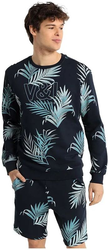 Victorio & Lucchino - 660007005 - Sweater - Casual - Katoen - Lange Mouwen - Palmboomprint