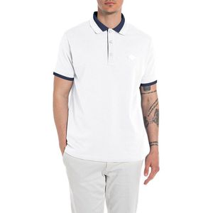 Replay M6780.000.20623 Short Sleeve Polo Wit S Man